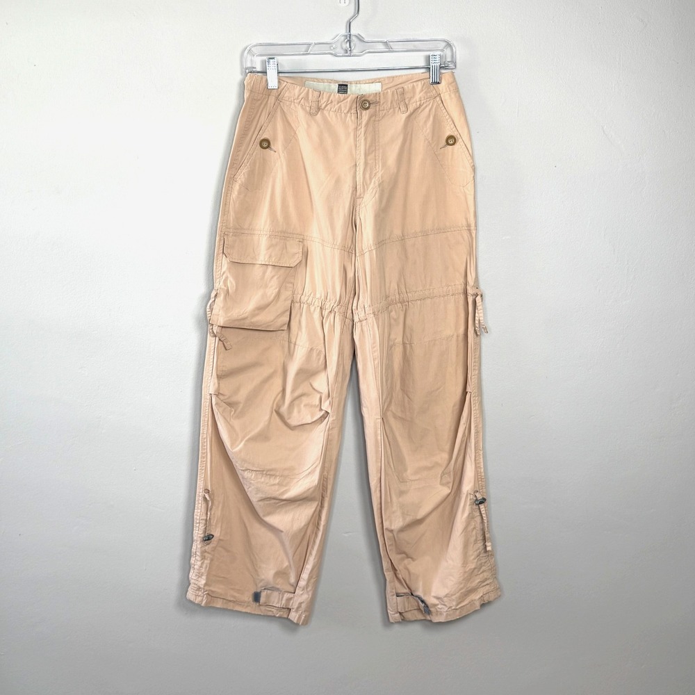 Le Jean De Marithe + Francois Girbaud Cargo Pants Beige Sz S Vintage 90s Grunge